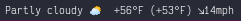 The statusbar weather